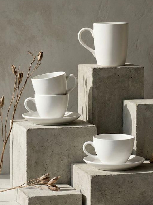 Espiel Morgan Tasse Espresso aus Porzellan Weiß 90ml