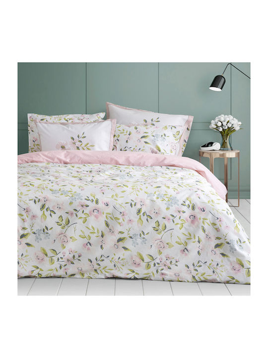 Nima Emma Κουβερλί Υπέρδιπλο Βαμβακερό Ροζ 220x240cm