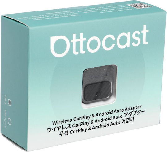 Ottocast Mini Pico Ασύρματος Αντάπτορας Carplay Android Auto Μαύρο Ca525-t3