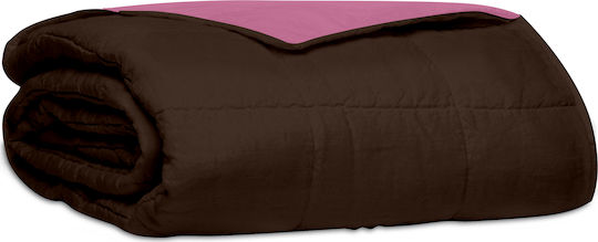 Sunshine Coverlet Single Brown / Pink 160x220cm