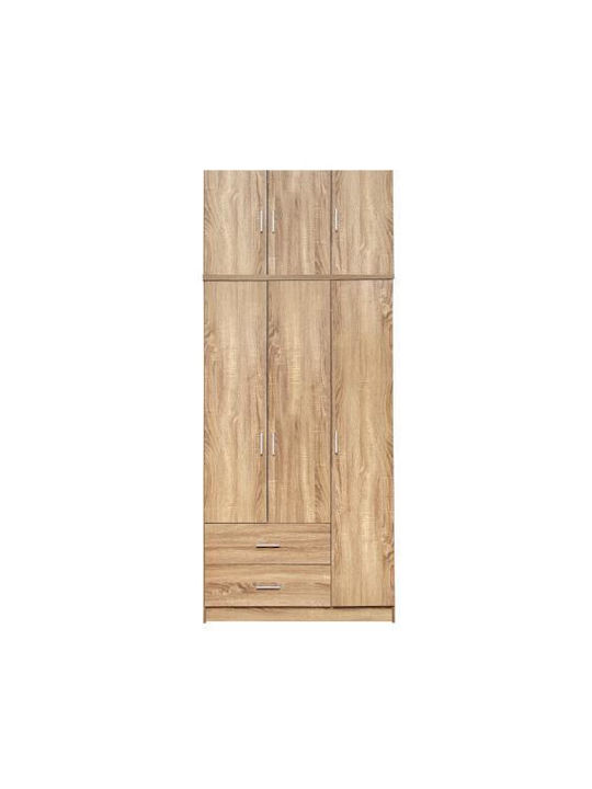 Dreifachtür Kleiderschrank mit Aufsatz Sonama 89.2x42x241cm