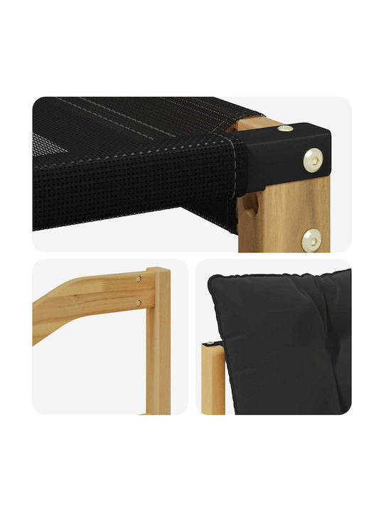 Corner Outdoor Sofa Wooden with Cushions 404x166.5x73cm