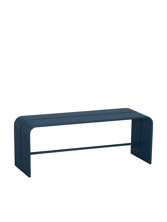 Intrepid Outdoor Bench Metallic Blue 105.5x38x42cm