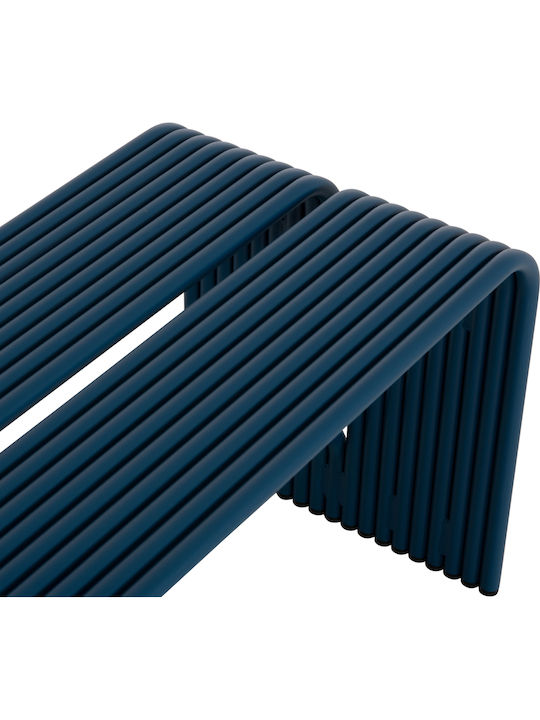 Intrepid Outdoor Bench Metallic Blue 105.5x38x42cm