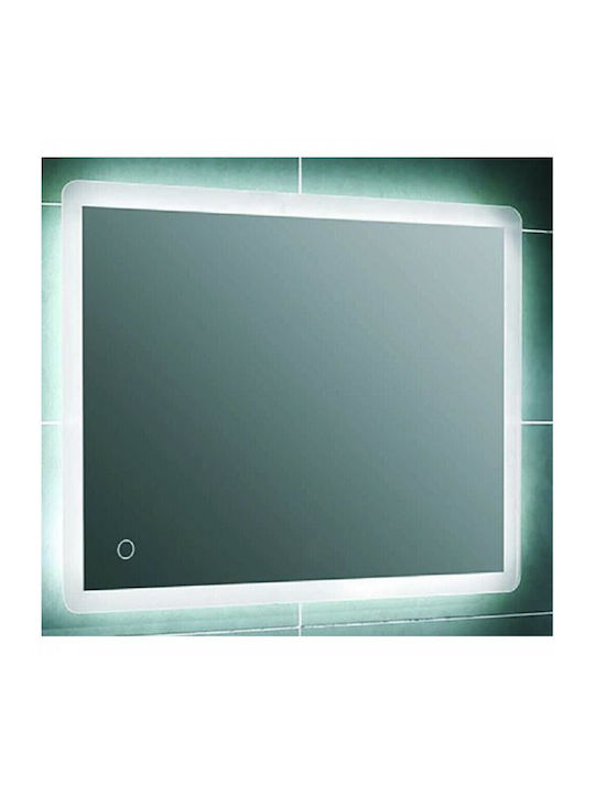 Gloria Nora Rechteckiger Badezimmerspiegel LED Berührung 90x70cm