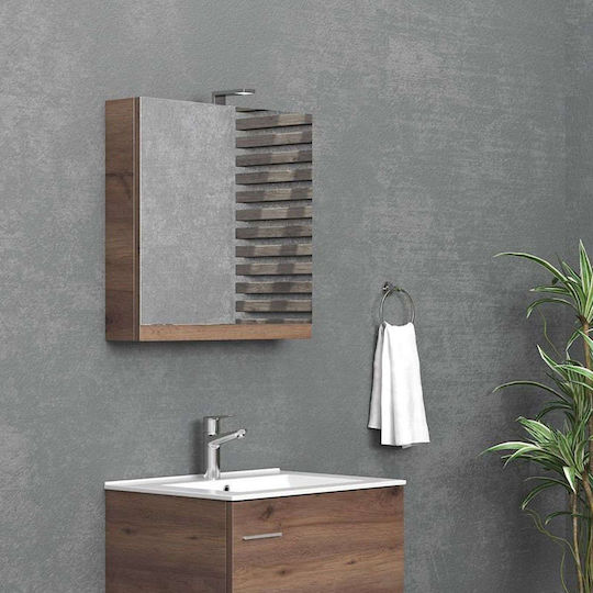 Karag Τετράγωνος από Μέταλλο 60x60cm Brown 8702