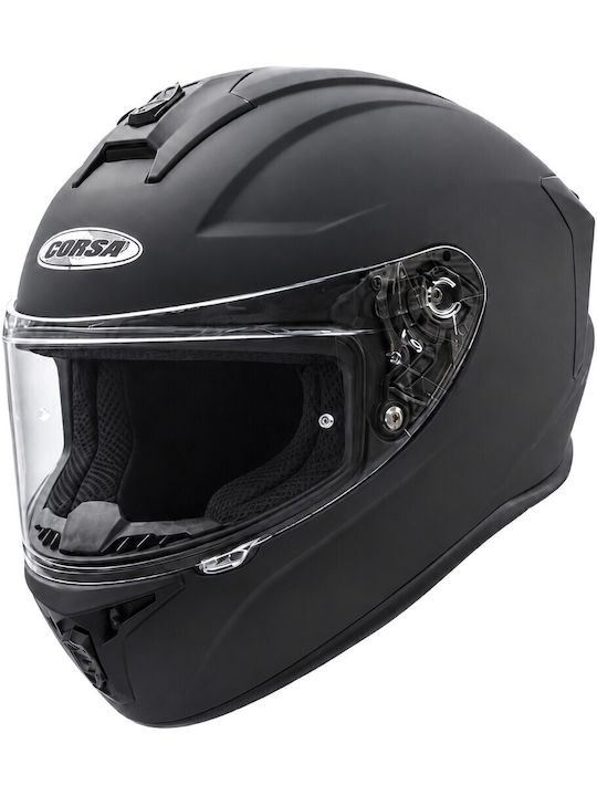 Corsa CN 112 Black Matt Motorcycle Helmet Full Face ECE 22.05