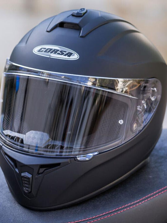 Corsa CN 112 Black Matt Motorcycle Helmet Full Face ECE 22.05
