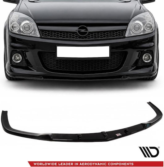 Maxton Design Spoiler Αυτοκινήτου Μπροστά Μαύρο Γυαλιστερό Συμβατό με Opel Astra H OPC / VXR 2005-2010