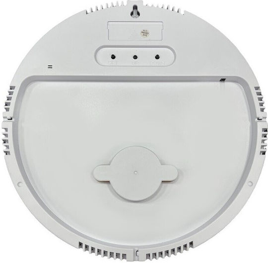 LED Wanduhr Digital Kunststoff Weiß