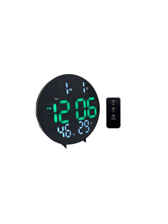 Led Wall Clock Digital Black