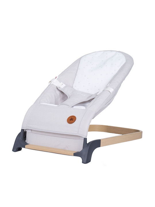 Chipolino Χειροκίνητο Relax Μωρού Noah Platinum & Wood για Παιδί έως 9kg