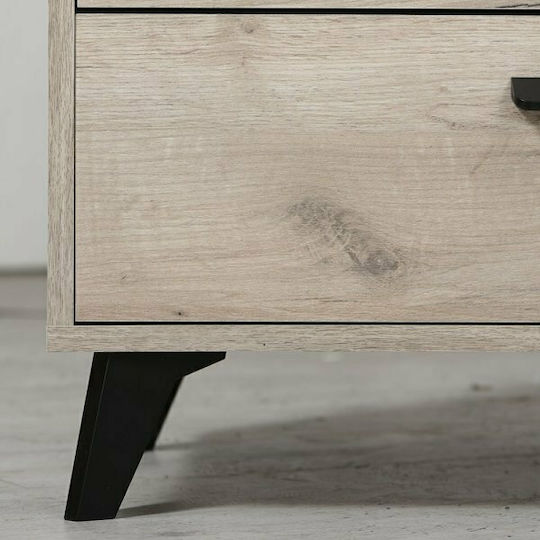 Μπουφές Umbria Ξύλινος με Συρτάρια Grey Oak / Μαύρο 137.5x40x90.5cm Μπουφές Umbria Ξύλινος με Συρτάρια Grey Oak / Μαύρο 137.5x40x90.5cm