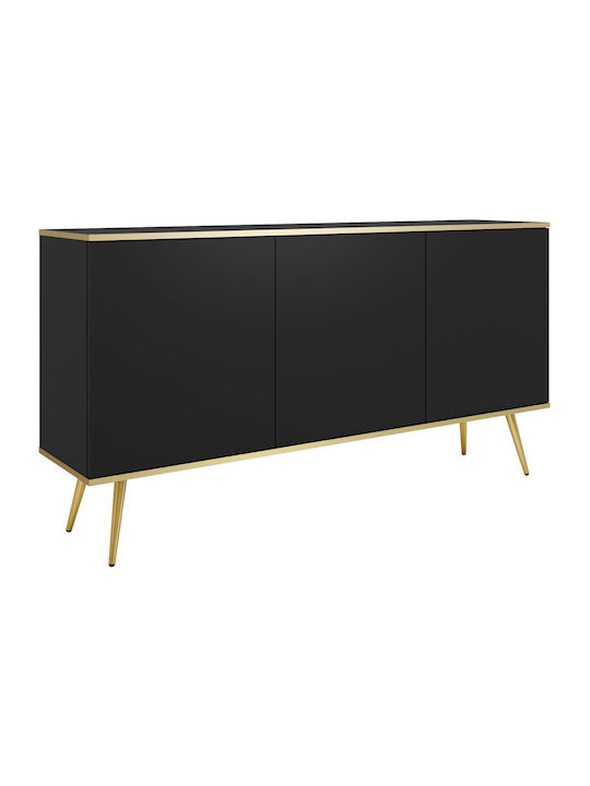 Bufet Oro Anthracite + Gold 160x41x85cm