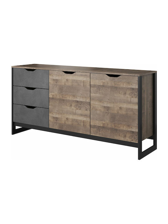 Bufet Arden Din Lemn Cu Sertare Sand Gragne / Matera 161x39.6x78.6cm