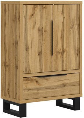 Sideboard Avicavu 128 from Wood & Metal with Drawers Oak 45x45x89cm