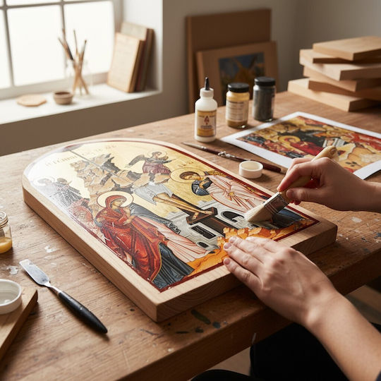 Ριζόχαρτο Decoupage A3 Η Γέννηση Του Ιησού Η Σταύρωση Αγιογραφίες