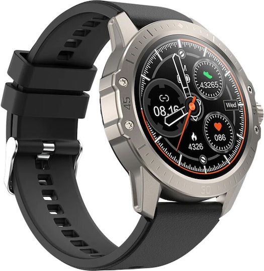 Kumi GW2 46mm Smartwatch με Παλμογράφο (Ασημί)