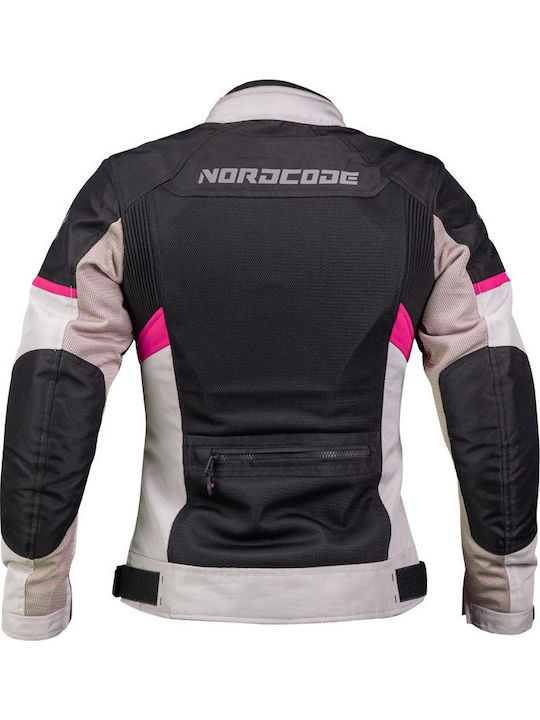 Nordcode Luna Καλοκαιρινό Γυναικείο Μπουφάν Μηχανής Αδιάβροχο Luna grey/pink