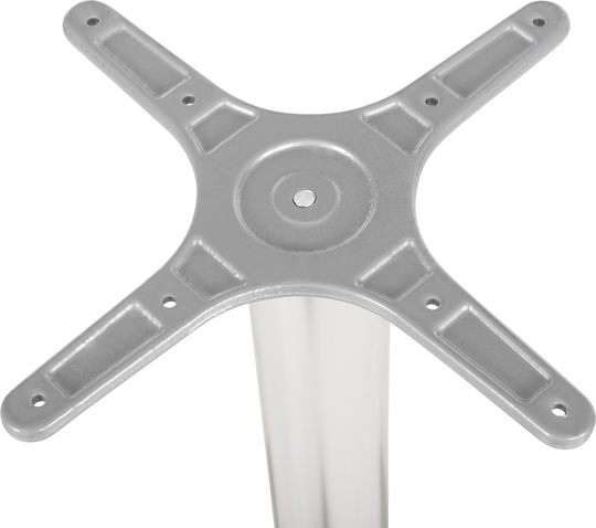 HomeMarkt Table Stand made of Aluminum with Regulator Chrome 28.5x28.5x68cm