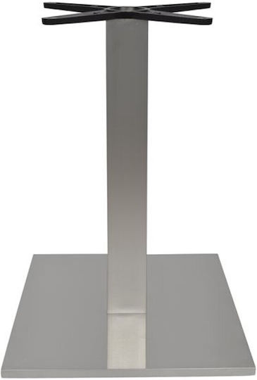 HomeMarkt Inox Stand de masă din Metal în Culoare Argintiu 45x45x72cm