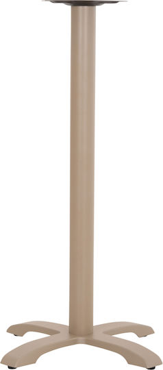 HomeMarkt Bar Table Base with Adjustable Cappuccino 50x50x107cm