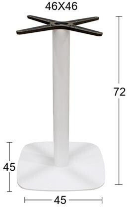 Zita Plus Flat-s Βάση Τραπεζιού Μεταλλική Λευκή 45x45x72cm