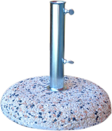 Homeplus Umbrella Stand made of Cement with Regulator in Gray Color 53x53cm