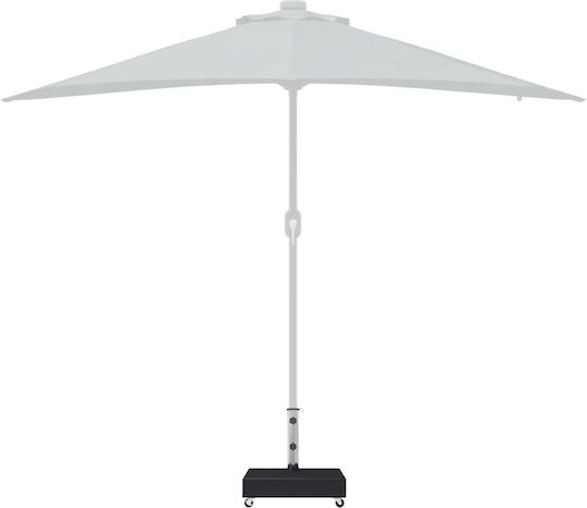 vidaXL Stand de umbrelă din Fontă cu Roți Negru 45x25x8cm
