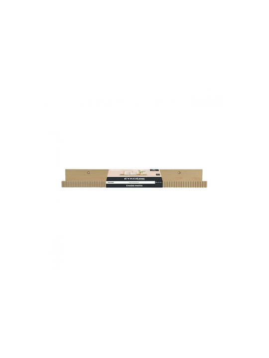 Ράφι Τοίχου με LED Καφέ 59x11.5x9.5εκ.