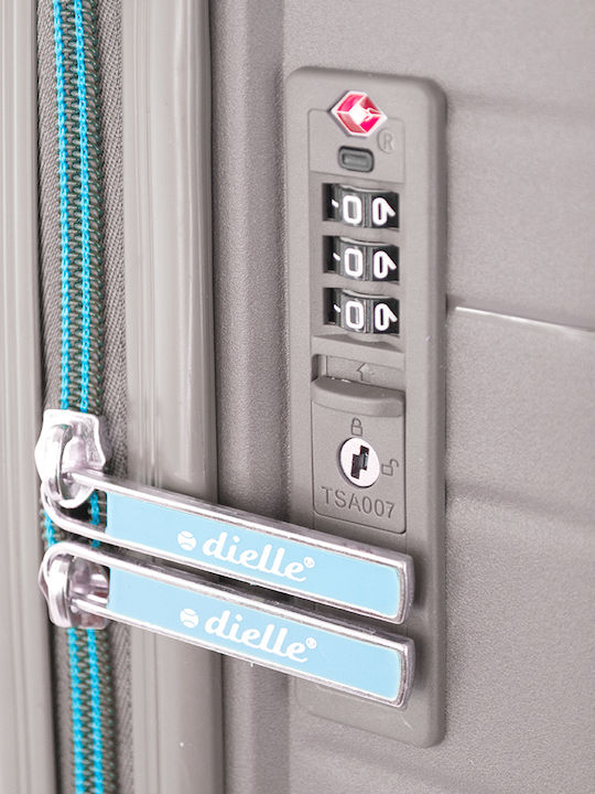 Dielle Medium Hard Gray Travel Suitcase Height 67cm
