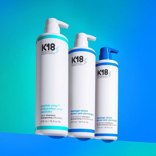 K18 Damage Shield Protective Shampoo Volume & Deep Cleaning for Oily Hair 437ml