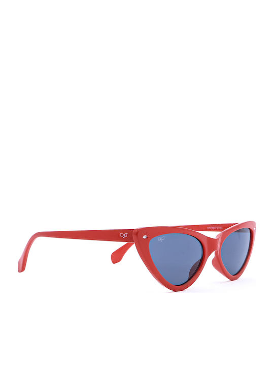 OJO Sunglasses OJO Sunglasses Woman with Red Horn-Rimmed Frame and Black Lens