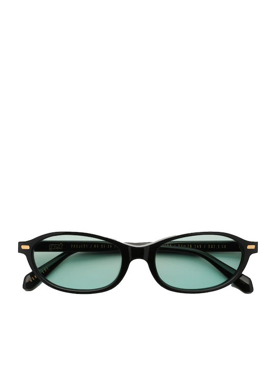 Gast Solea Women's Sunglasses with Green Horn-Rimmed Frame and Green Lens SEA03