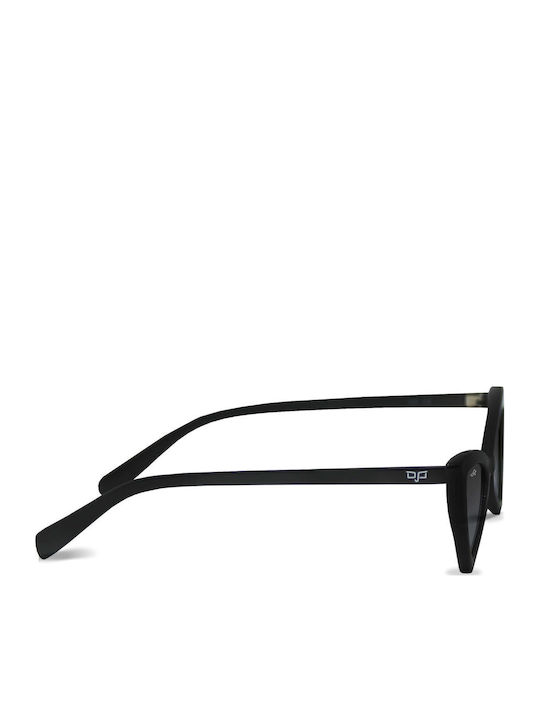 OJO Sunglasses Γυναικεία Γυαλιά Ηλίου με Μαύρο Κοκκάλινο Σκελετό και Μαύρο Φακό 32OSI22234