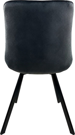 Brisa Dining Room Velvet Chair Grey/Black 53x60x85cm