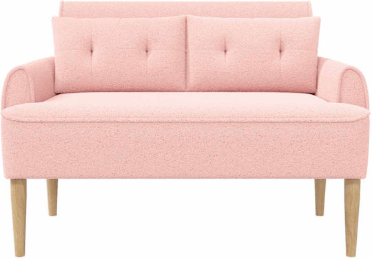 Two-Seater Couch Pink 117x67x77cm