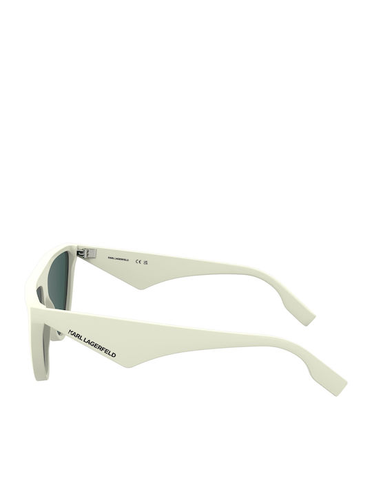 Karl Lagerfeld Sonnenbrillen mit Weiß Rahmen und Gray Verlaufsfarbe Linse