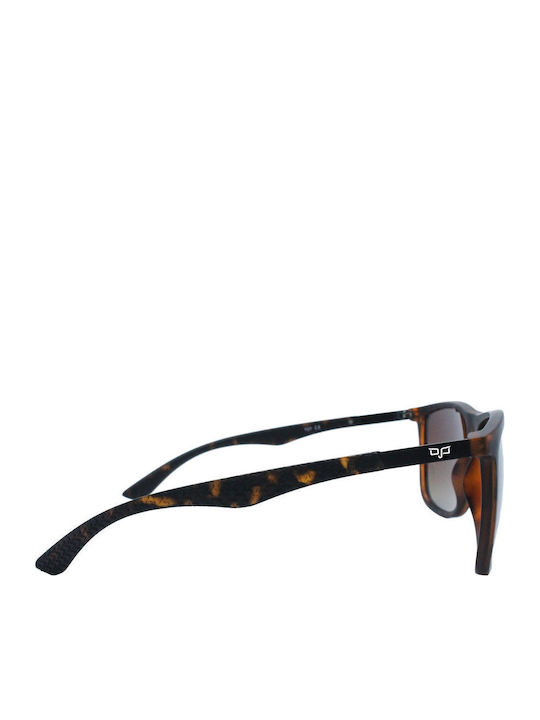 OJO Sunglasses Oeil Unisex Sunglasses with Brown Tartaruga Horn-Rimmed Frame and Brown Polarized Lenses 44OEV73019