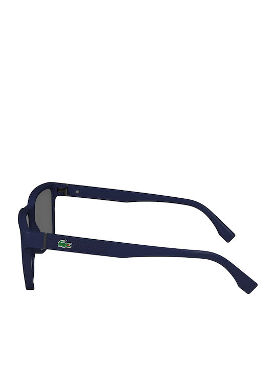 Lacoste Bărbați Ochelari de soare cu Albastru marin Din plastic Rame și Argint Oglindă Lentilă L6011S.424