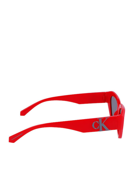 Calvin Klein Feminini Ochelari de soare cu Roșu Cadru și Gri Lentilă CKJ23652S 600