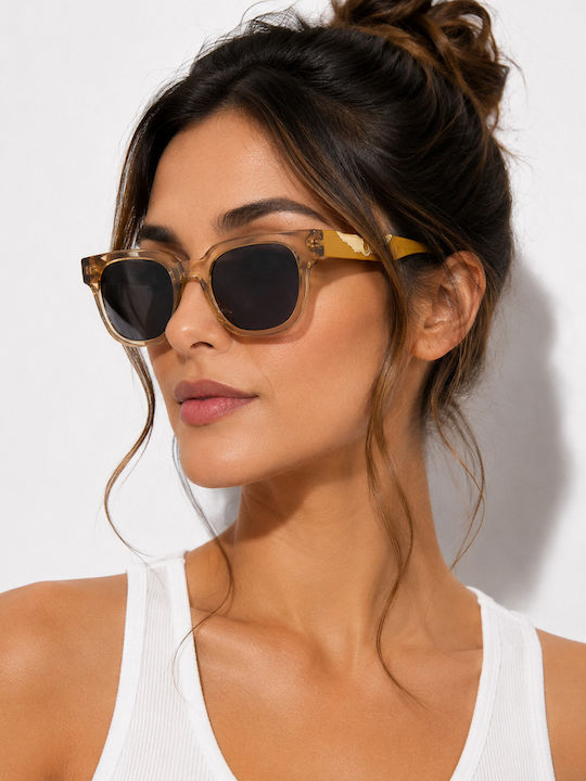 Zadig & Voltaire Women's Sunglasses with Brown Plastic Frame and Brown Lens