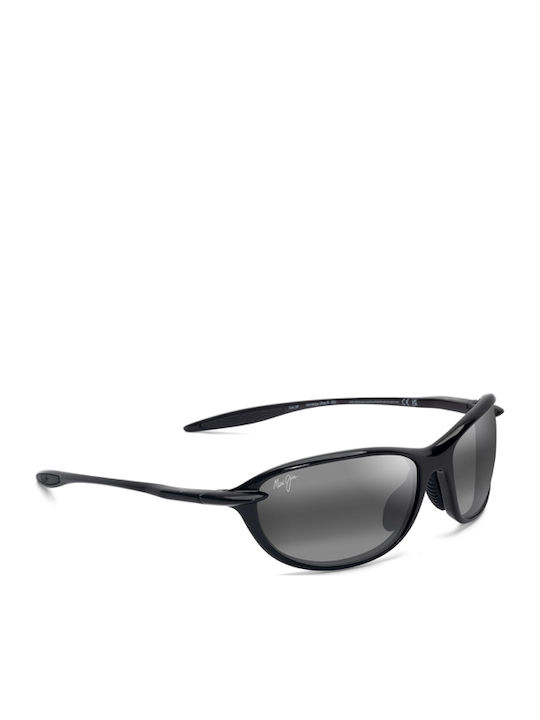 Maui Jim Hookipa Unisex Γυαλιά Ηλίου με Μαύρο Κοκκάλινο Σκελετό και Μαύρο Φακό R339-02