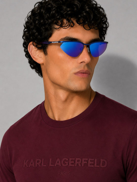 Karl Lagerfeld Women's Sunglasses with Blue Metal Frame and Blue Lens KL352S-404
