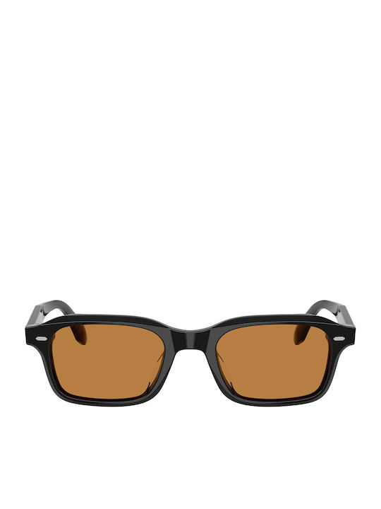 Oliver Peoples Grey Sunglasses with Horn-Rimmed Frame Oliver Peoples Grey Sunglasses with Horn-Rimmed Frame