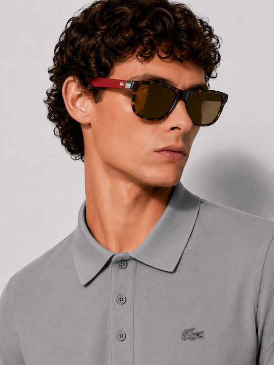 Lacoste Унисекс Слънчеви Очилa с Кафява Рамка и Кафяви Стъкла