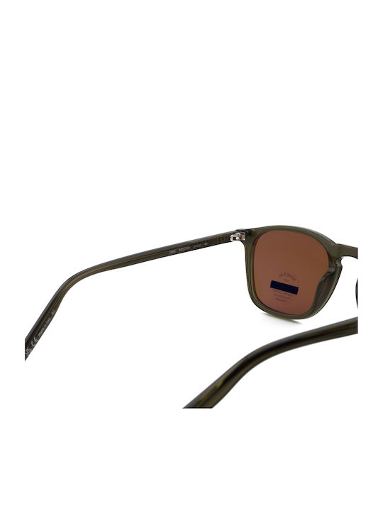 Serengeti Слънчеви очила с Зелен Пластмасов Рамка и Кафяв Огледална Леща SS021001