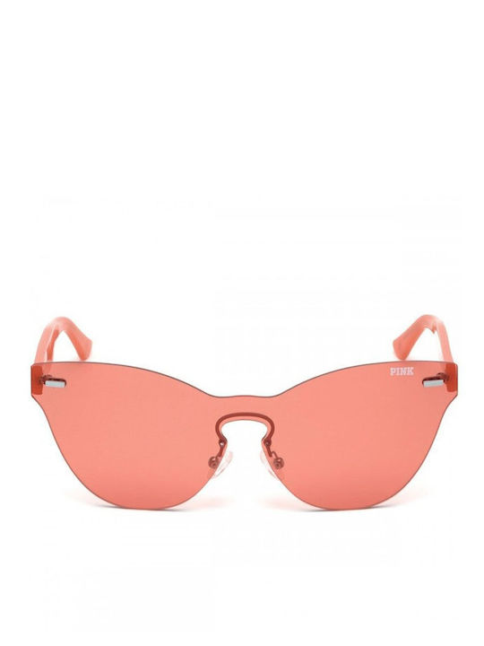 Victoria's Secret Damen Sonnenbrille mit Rot Kunststoff Gestell und Rosa Linse