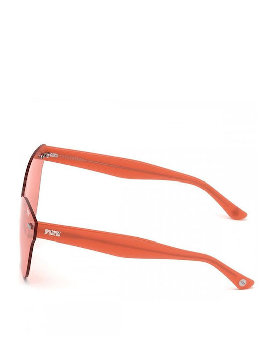 Victoria's Secret Damen Sonnenbrille mit Rot Kunststoff Gestell und Rosa Linse