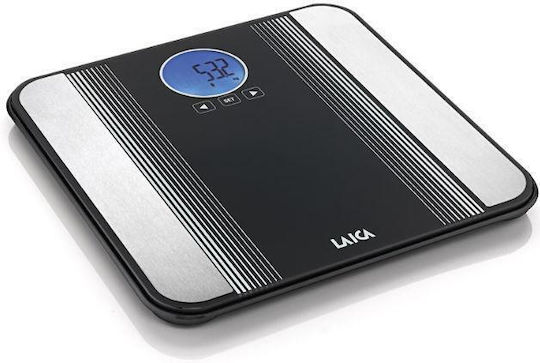 Laica PS 5012 Digitale Badezimmerwaage 180kg mit Körperfettmessung Schwarze